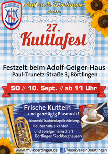 27. Kuttlafest des MV Börtlingen am 10. Sept. 2023